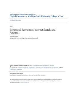 Behavioral Economics, Internet Search, and Antitrust