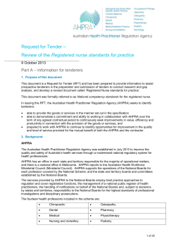 Review of the Registered nurse standards for practice