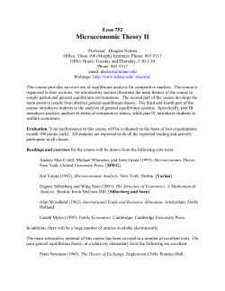Microeconomic Theory II