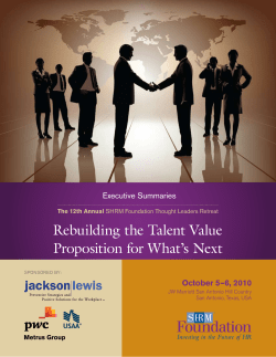 Rebuilding the Talent Value Proposition for What`s Next