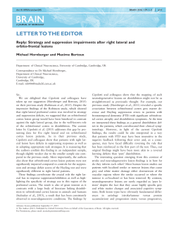 Strategy and suppression impairments after right