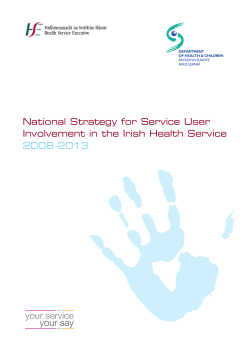 National Strategy for Service User Involvement in the Irish