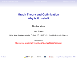 Graph Theory and Optimization Why is it useful? - Sophia