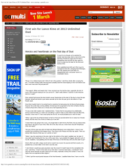 First win for Lance Kime at 2013 Unlimited Dusi