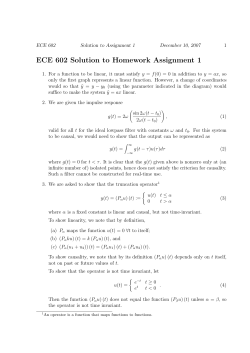 ECE 602 Solution to Homework Assignment 1