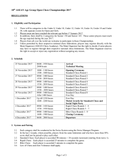 18th ASEAN Age Group Open Chess Championships 2017