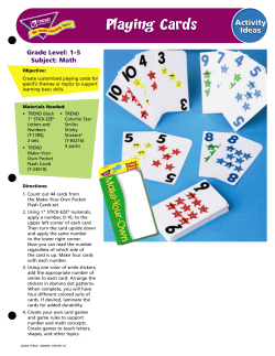 4000890 Playing Cards - Sharp School Services