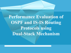 Performance Evaluation of OSPF and IS-IS