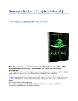 Resource hacker ( Complete tutorial )