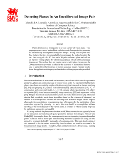 Detecting Planes In An Uncalibrated Image Pair