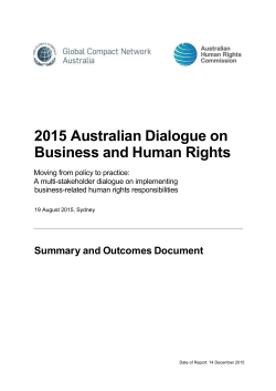 2015 Summary and Outcomes Document