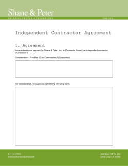 1. Agreement
