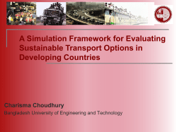 A Simulation Framework for Evaluating Sustainable Transport