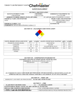 material safety data sheet