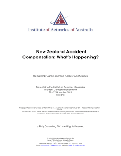 New Zealand Accident Compensation: What`s Happening?