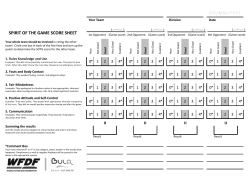 4 Games SOTG Scoring