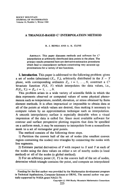 A TRIANGLE-BASED C1 INTERPOLATION