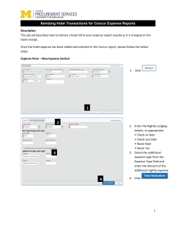 Itemizing Hotel Transactions for Concur