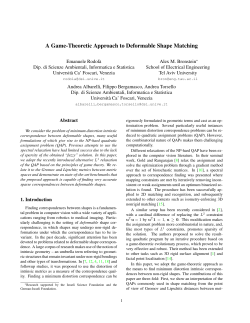 A Game-Theoretic Approach to Deformable Shape