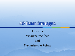 AP Exam Strategies
