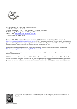 An Experimental Study of Group Selection