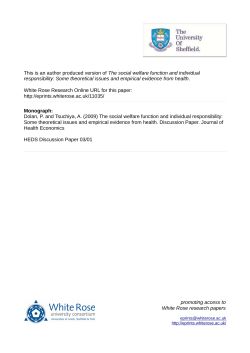The social welfare function and individual responsibility: Some