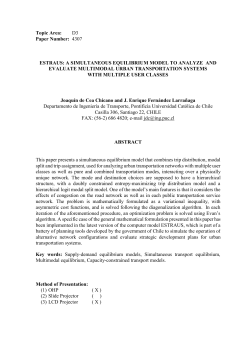 Topic Area: D3 Paper Number: 4307 ESTRAUS: A