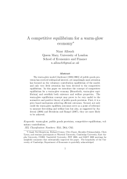 A competitive equilibrium for a warm
