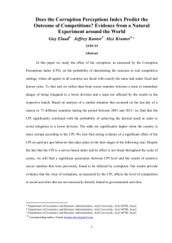 Does the Corruption Perceptions Index Predict the Outcome of