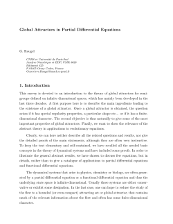 Global Attractors in Partial Differential Equations 1. Introduction