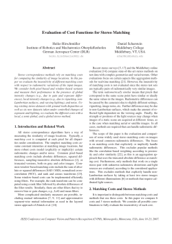 Evaluation of Cost Functions for Stereo Matching