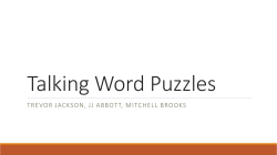 Talking Word Puzzles
