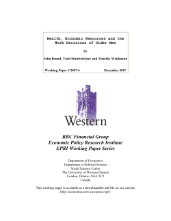 RBC Financial Group Economic Policy Research Institute EPRI