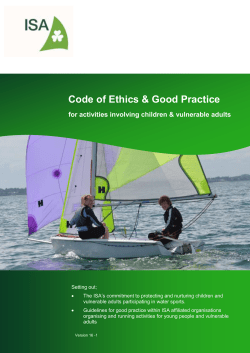 ISA Code of Ethics Good Practice for Childrens Activities