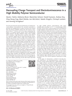 Decoupling Charge Transport and Electroluminescence in a High