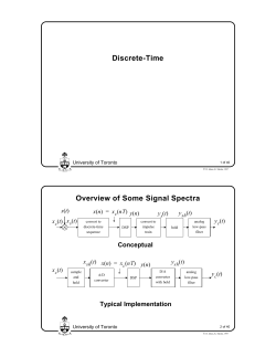 Discrete-Time Overview of Some Signal Spectra