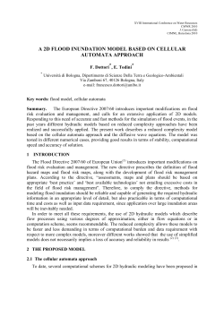 A 2D flood inundation model based on cellular automata approach.