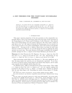 A JOIN THEOREM FOR THE COMPUTABLY