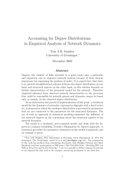 Accounting for Degree Distributions in Empirical