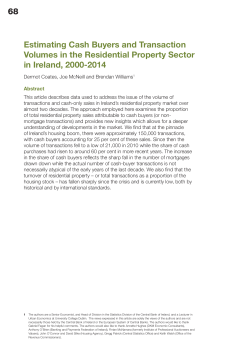 Estimating Cash Buyers and Transaction Volumes