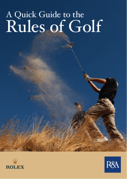 Rules of Golf - Castlecomer Golf Club