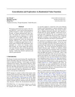 Generalization and Exploration via Randomized Value Functions