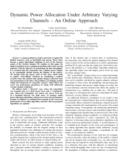 Dynamic Power Allocation Under Arbitrary Varying Channels &ndash; An