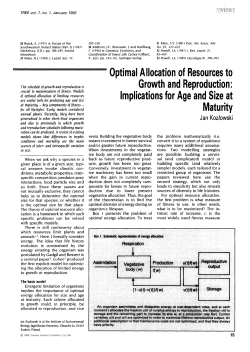 Optimal Allocation of Resources to Growth and Reproduction