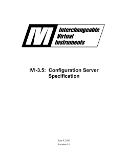 IVI Configuration Server Specification