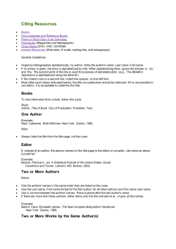 Citing Resources - The de Ferrers Academy