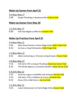 Make-Up Games from April 22 Make