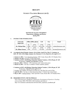 Syllabus - Kennesaw State University | College of Science and