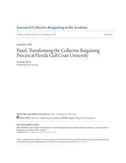Panel: Transforming the Collective Bargaining Process at Florida