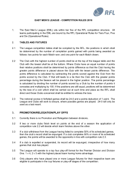 EML Competition Rules 2016 - Rugby